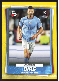 Rúben Dias, Kartička, 2022-23 Topps Superstars UEFA Club Competitions, Base Variations Common Yellow Action