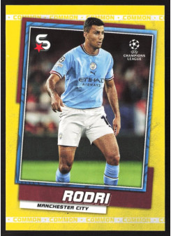Rodri, Kartička, 2022-23 Topps Superstars UEFA Club Competitions, Base Variations Common Yellow Action
