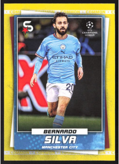 Bernardo Silva, Kartička, 2022-23 Topps Superstars UEFA Club Competitions, Base Variations Common Yellow Action