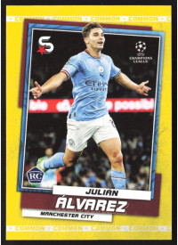 Julián Álvarez, Kartička, 2022-23 Topps Superstars UEFA Club Competitions, Base Variations Common Yellow Action