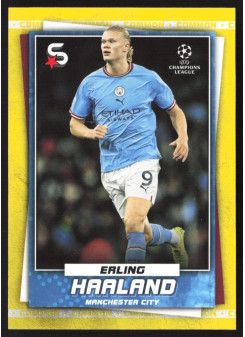 Erling Haaland, Kartička, 2022-23 Topps Superstars UEFA Club Competitions, Base Variations Common Yellow Action
