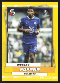 Wesley Fofana, Kartička, 2022-23 Topps Superstars UEFA Club Competitions, Base Variations Common Yellow Action
