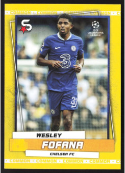 Wesley Fofana, Kartička, 2022-23 Topps Superstars UEFA Club Competitions, Base Variations Common Yellow Action
