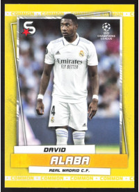 David Alaba, Kartička, 2022-23 Topps Superstars UEFA Club Competitions, Base Variations Common Yellow Action