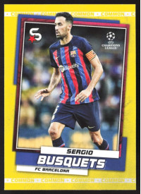 Sergio Busquets, Kartička, 2022-23 Topps Superstars UEFA Club Competitions, Base Variations Common Yellow Action