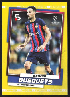 Sergio Busquets, Kartička, 2022-23 Topps Superstars UEFA Club Competitions, Base Variations Common Yellow Action