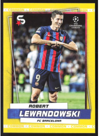 Robert Lewandowski, Kartička, 2022-23 Topps Superstars UEFA Club Competitions, Base Variations Common Yellow Action