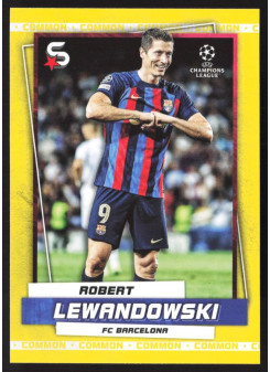Robert Lewandowski, Kartička, 2022-23 Topps Superstars UEFA Club Competitions, Base Variations Common Yellow Action