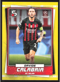 Davide Calabria, Kartička, 2022-23 Topps Superstars UEFA Club Competitions, Base Variations Common Yellow Action