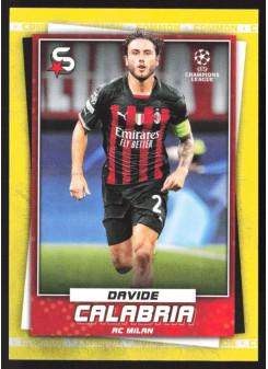 Davide Calabria, Kartička, 2022-23 Topps Superstars UEFA Club Competitions, Base Variations Common Yellow Action