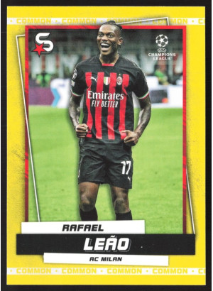 Rafael Leão, Card, 2022-23 Topps Superstars UEFA Club Competitions, Base Variations Common Yellow Action