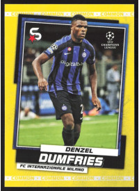 Denzel Dumfries, Kartička, 2022-23 Topps Superstars UEFA Club Competitions, Base Variations Common Yellow Action