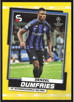 Denzel Dumfries, Kartička, 2022-23 Topps Superstars UEFA Club Competitions, Base Variations Common Yellow Action