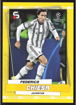 Federico Chiesa, Kartička, 2022-23 Topps Superstars UEFA Club Competitions, Base Variations Common Yellow Action