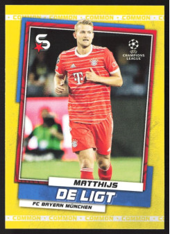 Matthijs de Ligt, Kartička, 2022-23 Topps Superstars UEFA Club Competitions, Base Variations Common Yellow Action