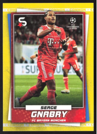 Serge Gnabry, Kartička, 2022-23 Topps Superstars UEFA Club Competitions, Base Variations Common Yellow Action