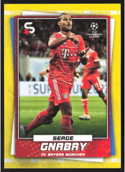 Serge Gnabry, Kartička, 2022-23 Topps Superstars UEFA Club Competitions, Base Variations Common Yellow Action