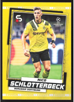 Nico Schlotterbeck, Kartička, 2022-23 Topps Superstars UEFA Club Competitions, Base Variations Common Yellow Action