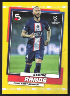 Sergio Ramos, Kartička, 2022-23 Topps Superstars UEFA Club Competitions, Base Variations Common Yellow Action