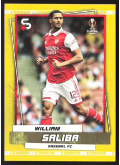 William Saliba, Kartička, 2022-23 Topps Superstars UEFA Club Competitions, Base Variations Common Yellow Action