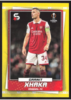 Granit Xhaka, Kartička, 2022-23 Topps Superstars UEFA Club Competitions, Base Variations Common Yellow Action