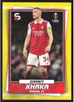 Granit Xhaka, Kartička, 2022-23 Topps Superstars UEFA Club Competitions, Base Variations Common Yellow Action