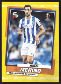 Mikel Merino, Kartička, 2022-23 Topps Superstars UEFA Club Competitions, Base Variations Common Yellow Action