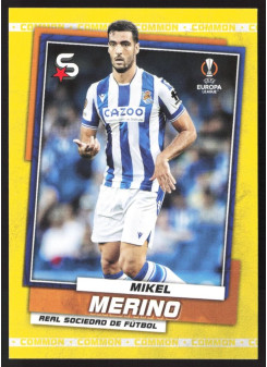 Mikel Merino, Kartička, 2022-23 Topps Superstars UEFA Club Competitions, Base Variations Common Yellow Action