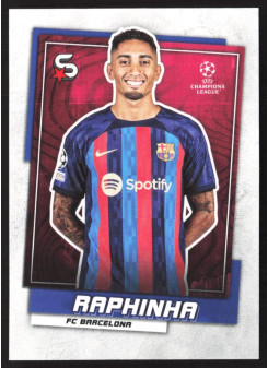 Raphinha, Kartička, 2022-23 Topps Superstars UEFA Club Competitions, BASE