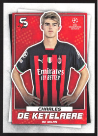 Charles De Ketelaere, Kartička, 2022-23 Topps Superstars UEFA Club Competitions, BASE