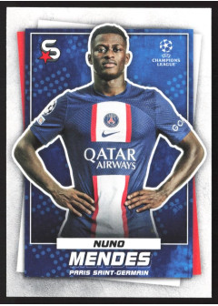 Nuno Mendes, Kartička, 2022-23 Topps Superstars UEFA Club Competitions, BASE