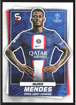 Nuno Mendes, Kartička, 2022-23 Topps Superstars UEFA Club Competitions, BASE