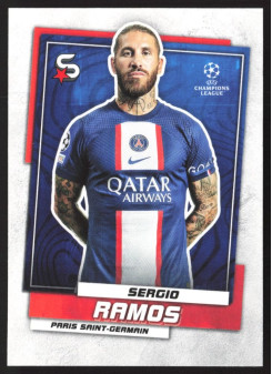Sergio Ramos, Kartička, 2022-23 Topps Superstars UEFA Club Competitions, BASE