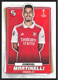 Gabriel Martinelli, Kartička, 2022-23 Topps Superstars UEFA Club Competitions, BASE