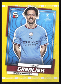 Jack Grealish, Kartička, 2022-23 Topps Superstars UEFA Club Competitions, Common Yellow