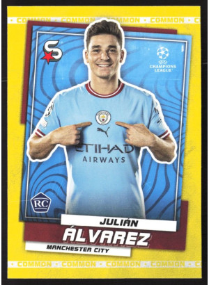 Julián Álvarez, Card, 2022-23 Topps Superstars UEFA Club Competitions, Common Yellow