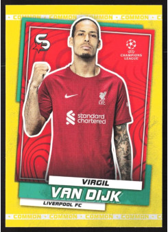 Virgil van Dijk, Kartička, 2022-23 Topps Superstars UEFA Club Competitions, Common Yellow