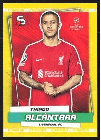 Thiago Alcântara, Kartička, 2022-23 Topps Superstars UEFA Club Competitions, Common Yellow