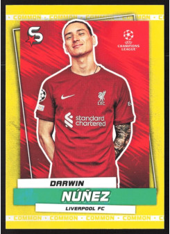 Darwin Núñez, Kartička, 2022-23 Topps Superstars UEFA Club Competitions, Common Yellow