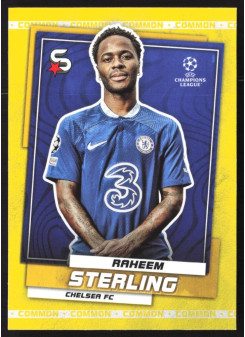 Raheem Sterling, Kartička, 2022-23 Topps Superstars UEFA Club Competitions, Common Yellow