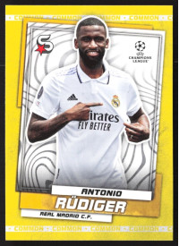 Antonio Rüdiger, Kartička, 2022-23 Topps Superstars UEFA Club Competitions, Common Yellow