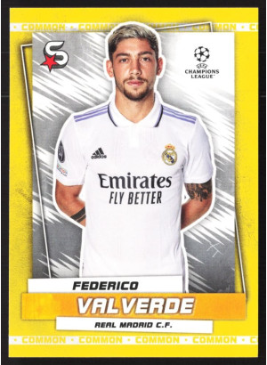Federico Valverde, Card, 2022-23 Topps Superstars UEFA Club Competitions, Common Yellow