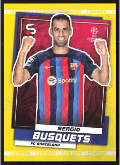 Sergio Busquets, Kartička, 2022-23 Topps Superstars UEFA Club Competitions, Common Yellow