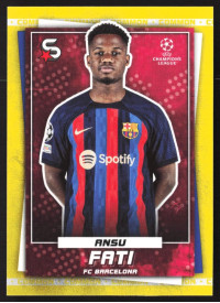 Ansu Fati, Kartička, 2022-23 Topps Superstars UEFA Club Competitions, Common Yellow