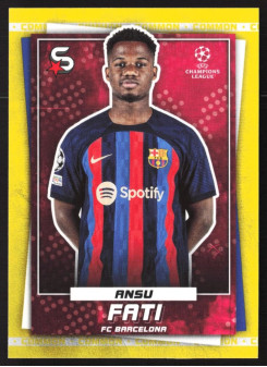 Ansu Fati, Kartička, 2022-23 Topps Superstars UEFA Club Competitions, Common Yellow