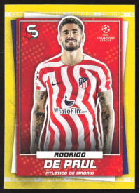 Rodrigo De Paul, Kartička, 2022-23 Topps Superstars UEFA Club Competitions, Common Yellow