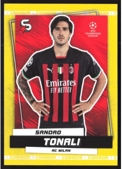 Sandro Tonali, Kartička, 2022-23 Topps Superstars UEFA Club Competitions, Common Yellow