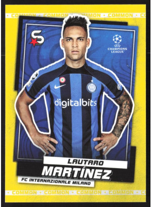 Lautaro Martínez, Card, 2022-23 Topps Superstars UEFA Club Competitions, Common Yellow