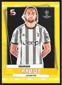 Adrien Rabiot, Kartička, 2022-23 Topps Superstars UEFA Club Competitions, Common Yellow