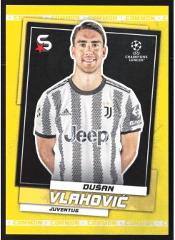 Dusan Vlahovic, Kartička, 2022-23 Topps Superstars UEFA Club Competitions, Common Yellow